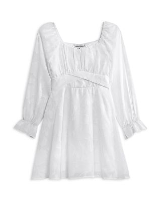 Girls' Floral Jacquard Chiffon Dress - Big Kid