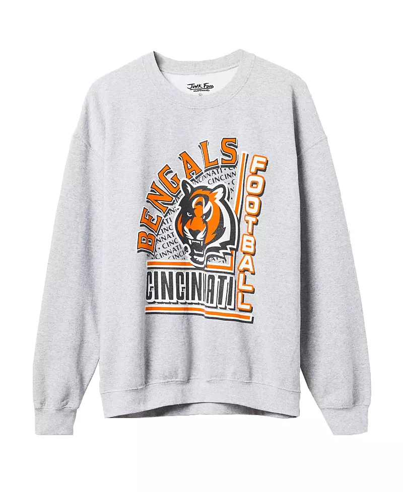 Junk Food Clothing Unisex Nfl Cincinnati Bengals Backfield Crew Fleece Sweatshirt