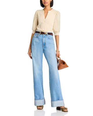 Taylor High Rise Wide Leg Jeans in Bright Nova