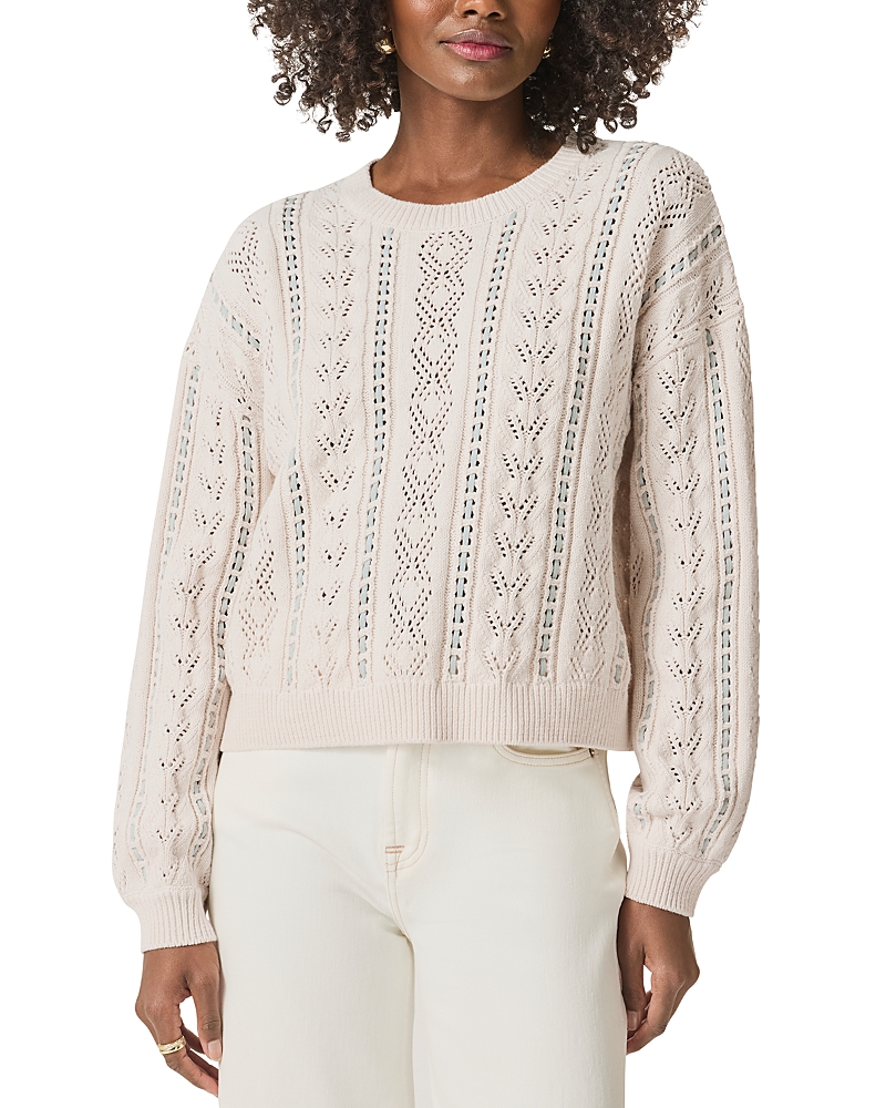 Splendid Veronica Stripe Sweater In White