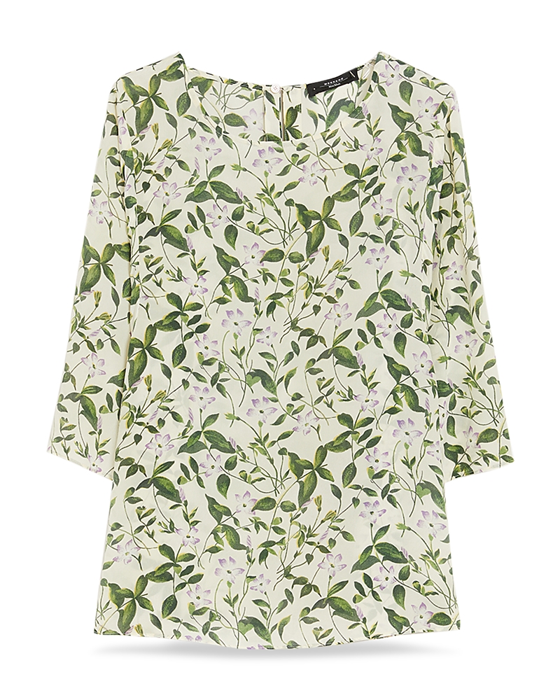Weekend Max Mara Silk Twill Shirt In Lilac