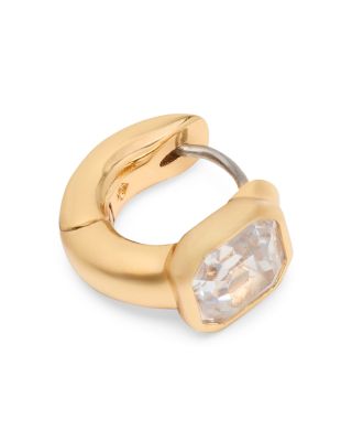 Keep Sparkling Asscher Huggie Earrings