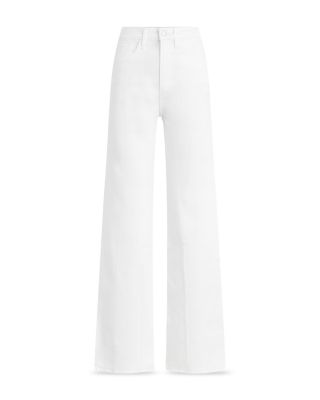 The Mia High Rise Wide Leg Petite Jeans in White