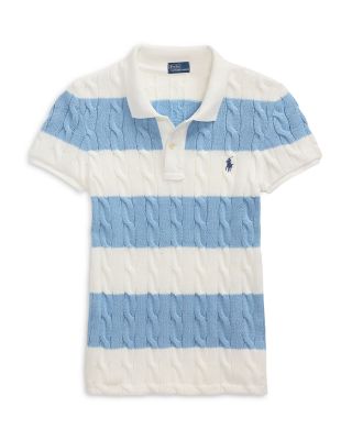 Lauren Ralph Lauren Slim Fit Cable Knit Polo Shirt