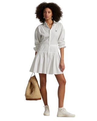 Ralph Lauren - Broadcloth Paneled Shirt Dress