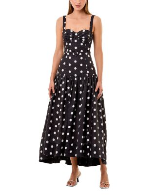 Drenica Bustier Drop Waist Linen Dress