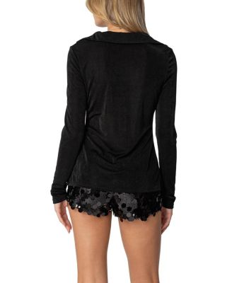 Daria Split Front Long Sleeve Top