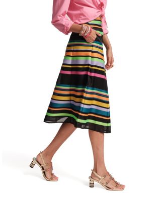 Mercer Striped Midi Skirt