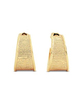 Enchanted Forest Bark Hoop Earrings in 18K Gold Plated