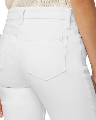 The Provocateur Petite Mid Rise Bootcut Jeans in White
