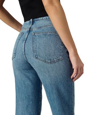 The Margot High Rise Cuffed Straight Jeans in Showdown