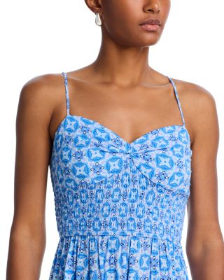 Printed Tiered Sleeveless Mini Dress- Exclusive