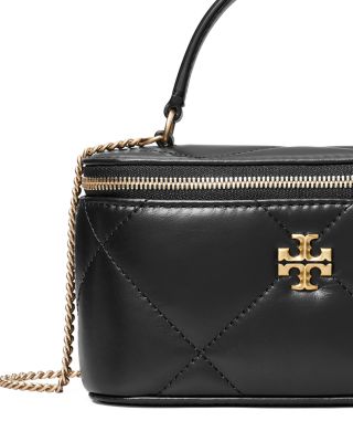 Kira Diamond Quilted Leather Vanity Bag