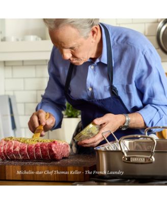 Provisions 16.5-Inch Clad Stainless Steel Roaster with Rack, Large