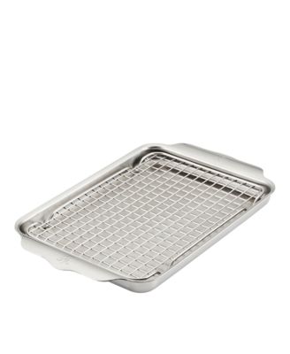 Hestan - OvenBond&reg; 9" x 12" Tri-ply Clad Stainless Steel Quarter Sheet Pan with Rack