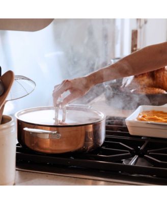 Copper 5.25 Qt. Rondeau with Lid