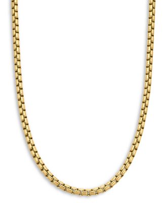 David Yurman - Men's Box Chain Necklace in 18K Yellow Gold 22"-24", 5mm
