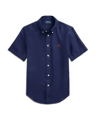 Ralph Lauren - Boys' Linen Short Sleeve Shirt - Little Kid, Big Kid