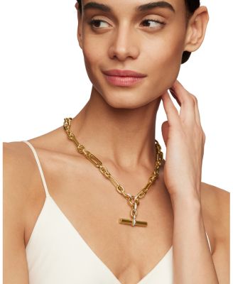 Lexington Chain Necklace in 18K Yellow Gold with Diamonds, 18"