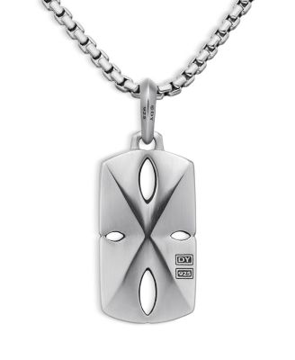 Sterling Silver Armory&reg; Tag with Pav&eacute; Black Diamonds