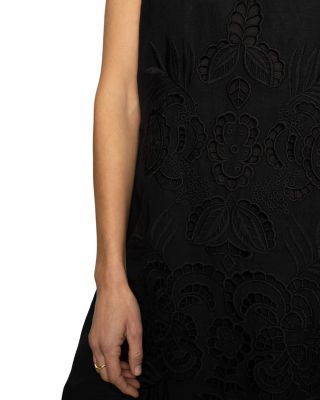 Embroidered Blooms Mini Dress