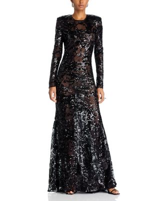 Victoria Beckham - Sequin Long Sleeve Gown