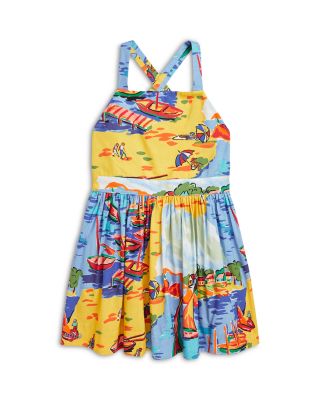 Polo Ralph Lauren - Girls' Riviera-Print Cotton Dress - Little Kid, Big Kid