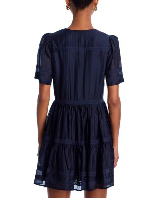 Lace Voile Short Sleeve Dress - Exclusive