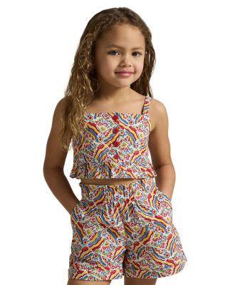 Polo Ralph Lauren - Girls' Riviera-Print Cotton Top & Short Set - Little Kid, Big Kid