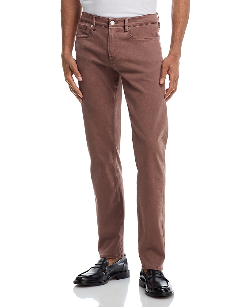 Frame L'Homme Slim Brushed Twill Pants in Mauve