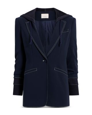 Khloe Topstitch Hooded Blazer