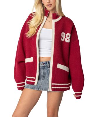 Edikted - 98 Varsity Zip Up Sweater