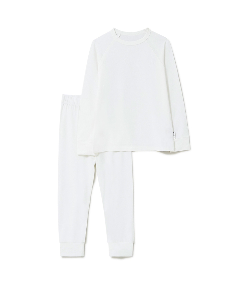 Roarsome Unisex Long Sleeve Base Layer Set - Baby, Little Kid, Big Kid In White