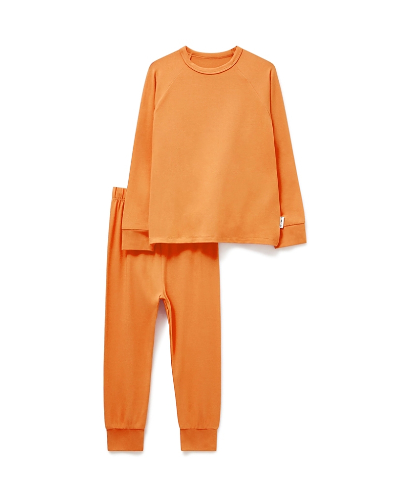 Shop Roarsome Unisex Long Sleeve Base Layer Set - Baby, Little Kid, Big Kid In Orange