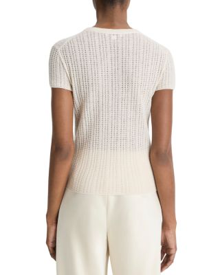 Waffle Knit Short Sleeve Sweater