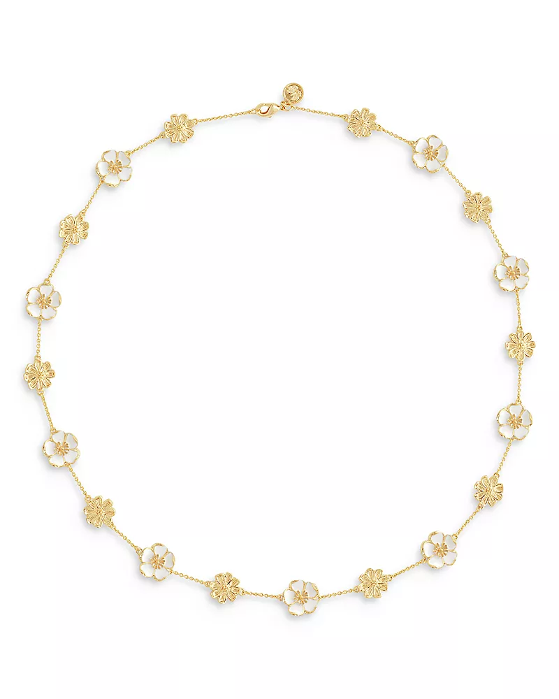 Anabel Aram Bloom Station Necklace in 18K Gold Plated, 20 - Exclusive
