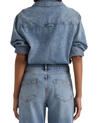 Selin Mid Rise Straight Leg Jeans in Light Blue