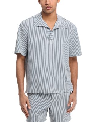 SIMKHAI - Hutton Popover Striped Polo Shirt