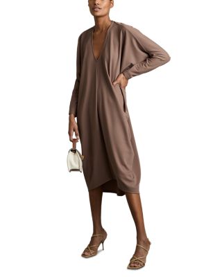 REISS - Gracie Draped Jersey Dress