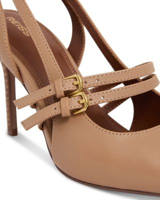 Women's Beatrice Pointed Toe Double Buckle High Heel Pumps