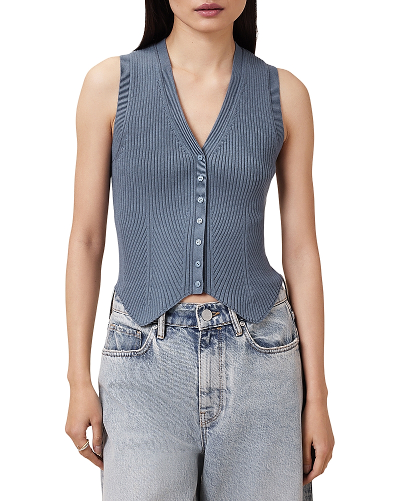 Allsaints Cruz Ribbed Waistcoat