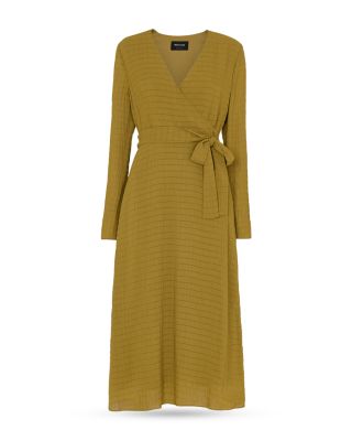 Alex Textured Wrap Midi Dress