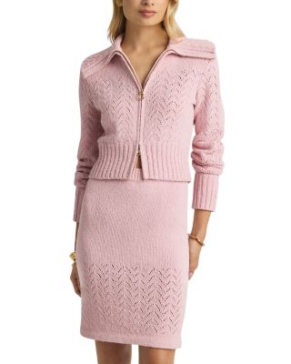 St. John - Chevron Zip Cardigan
