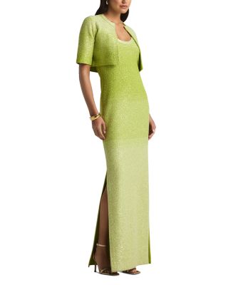 Degrade Stripe Sequin Knit Jacket