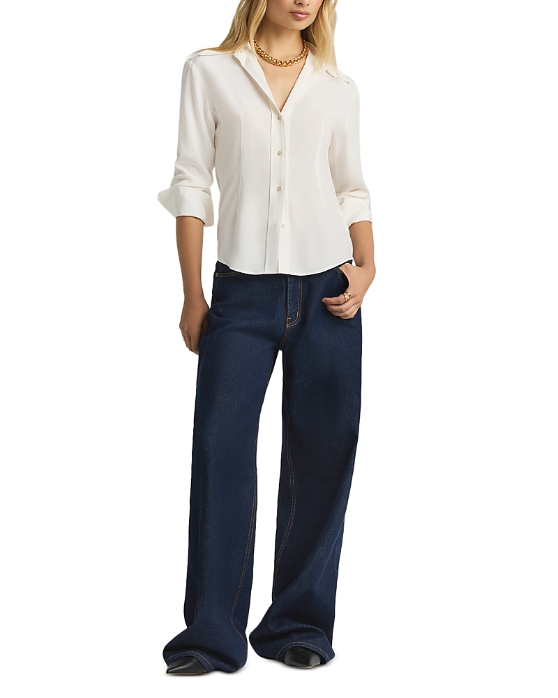 St. John Silk Crepe De Chine Blouse