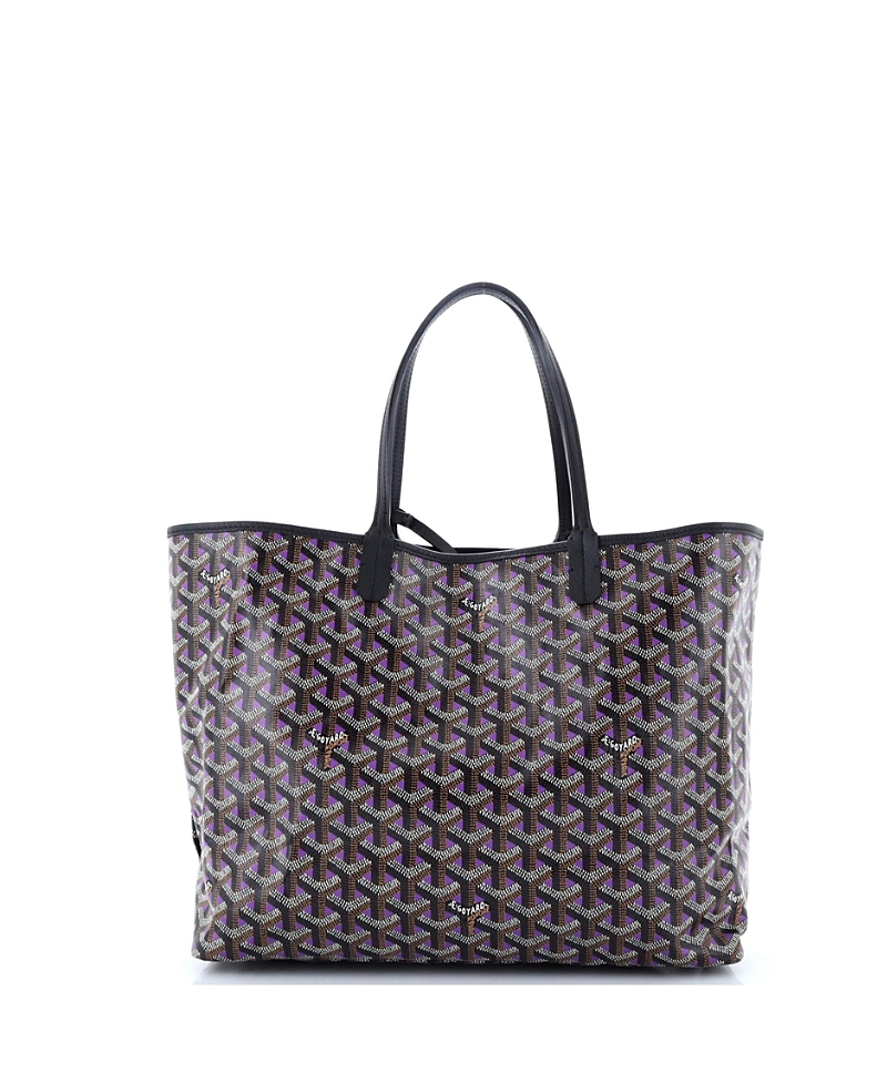 Pre-owned Pre-owned Goyard Goyard Pm Saint Louis Tote Claire Voie Coated Canvas In Black