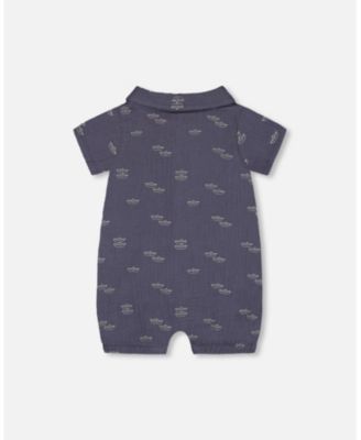 Boys' Printed Muslin Romper - Baby