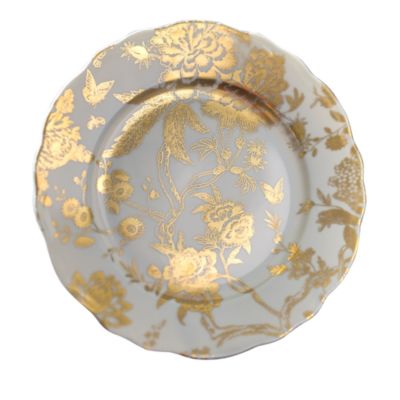 Jardin Secret Grey & Gold Accent Plate