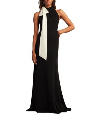 Tadashi Shoji - Sims Shoulder Bow Halter Gown