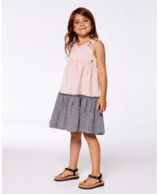  Girls' Tiered Dress with Bows - Little Kid